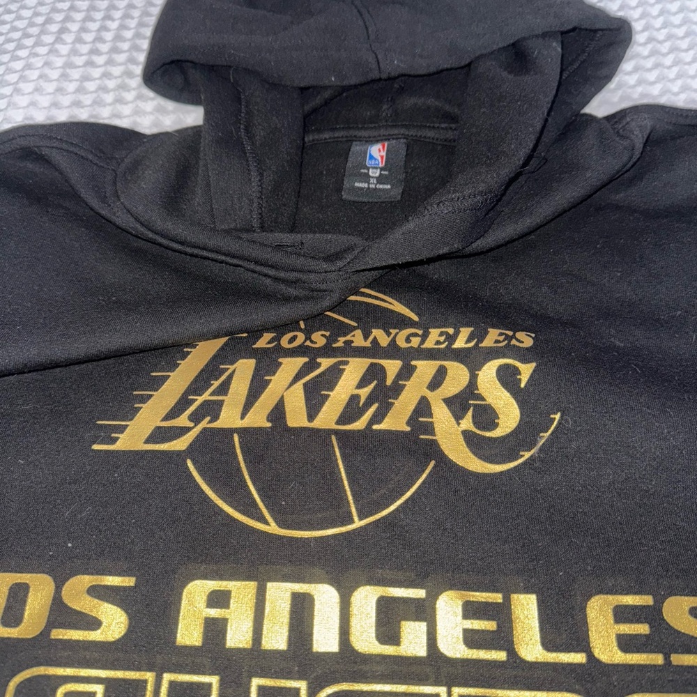 NBA Los Angeles Lakers Black Hoodie with Gold Accents